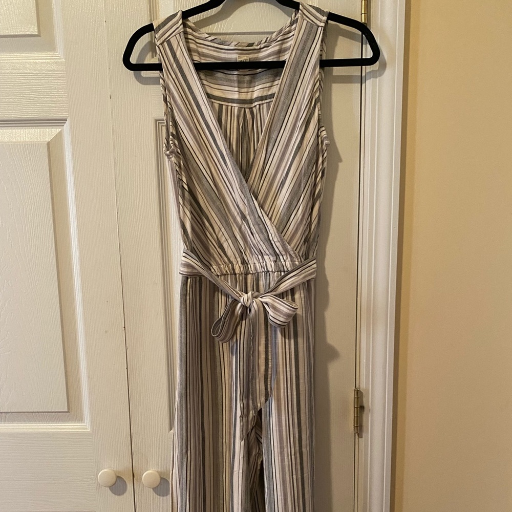 Gap Navy Striped Jumpsuit